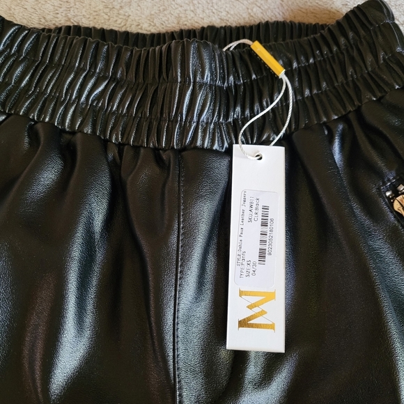 Meshki Dahia faux leather joggers size XS - Picture 7 of 9